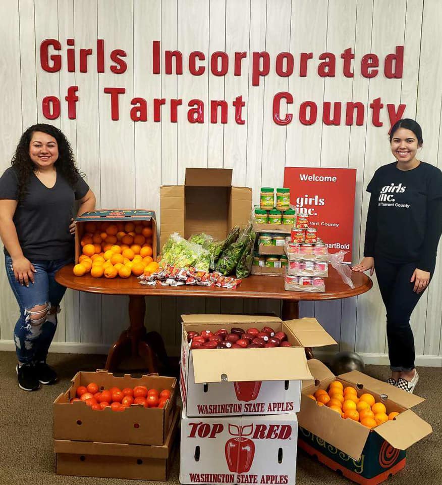 Supporting girls and communities with food drops, Tarrant County Girls Inc.