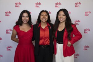 Group photos of girls at the luncheon